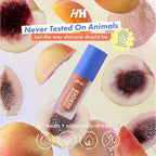 Handmade Heroes 100% Natural Vegan Lip Oil with Squalane Non-Sticky Lip Gloss Moisturizing, Shiny, Nourishing Korean Lip Gloss - Sugar Peach