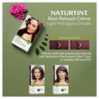 Naturtint Light Mahogany Root Retouch Crème Permanent Hair Color - Ammonia Free, Conceal Grays, No Artificial Scent, 1.52 Fl Oz