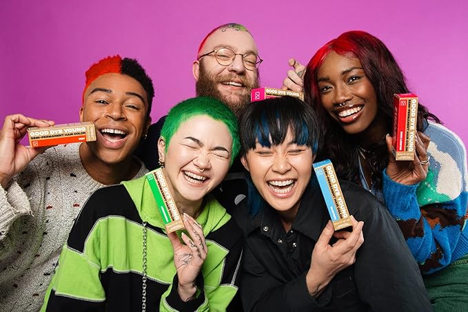 Good Dye Young Streaks and Strands Semi-Permanent UV-Protective Conditioning Hair Color (Blue Ruin) - PPD-Free, Cruelty-Free & Vegan, Lasts 15-24+ Washes