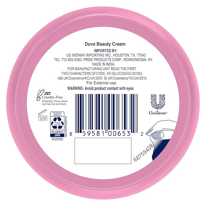 Dove Lotion, Beauty Cream - Light, Fast-Absorbing Face and Body Cream for Normal to Dry Skin, 24-Hour Moisture, Travel Size, 2.53 Fl Oz. (Pack of 12)