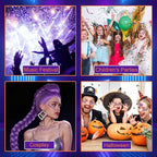 Halloween Body Glitter Stick, Black Orange Purple Sequin Hair Glitter for Rumi Costume Cosplay and Tattoos Makeup, Chunky Glitter Face Paint, Waterproof Face Glitter Gel for Glirs and Women