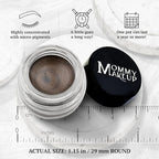 Mommy Makeup Waterproof Stay Put Gel Eyeliner Pot with Micropigments - Smudge-Proof, Long Lasting, Highly Pigmented Cream Eye Liner, 0.14 oz (Mischievous)