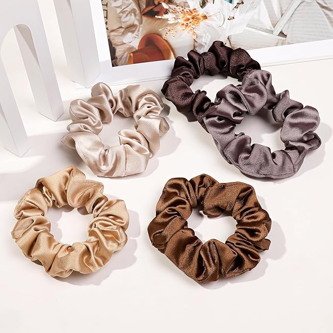 Hair Ties Small Scrunchies for Women's Hair Scrunchies Both for Thick Hair or Thin Hair Curl Hair No Crease Ponytail Holder No Hurt Your Hair