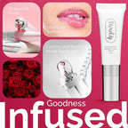 Tinted Lip Balm for Dry, Chapped Lips, Hydrating Vegan Lip Care with Sheer Color & Moisturizing Glow – Non-Sticky Nourishing, Lip Plumping Treatment for Soft, Smooth Lips (Rosewood 10ml)