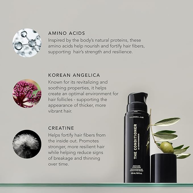 Caldera + Lab The Conditioner | Men’s Moisturizing Hair Conditioner, Hydrating & Nourishing for Soft, Shiny Hair, Dermatologically Tested - All Hair Types