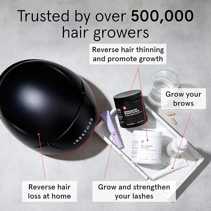 iRestore Hair Growth Supplement – Natural DHT Blockers & Multivitamin Blend – Vegan, Non-GMO, 90 Capsules – Supports Thicker, Stronger Hair for Men and Women – 2-Pack