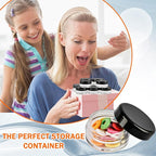 200 Pcs Small Sample Containers with Lids Empty Plastic Makeup Travel Containers Mini Sample Pot Jars Round Cosmetic Jars for Liquid Lotions Powder Creams (3g, 5g)