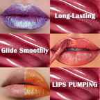 Maydear Chameleon Lipstick 5 Colors Set, Long Lasting Waterproof Colourful Diamond Shimmer Lip Gloss for Women Girls Makeup kit