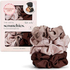 Kitsch Satin Scrunchies for Women - Softer Than Silk Scrunchies | Hair Ties No Damage for Frizz-Free Sleep | Stocking Stuffers for Teen Girls | Ideal Gifts for Women - Cameo, 5pcs
