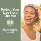 Quantum Health SuperLysine+ Coldstick Lip Sunscreen - Lysine Herbs & Nutrients Soothe & Moisturize Lips - Softens & Protects from the Sun - SPF 21 - Clear - 0.17 Ounce