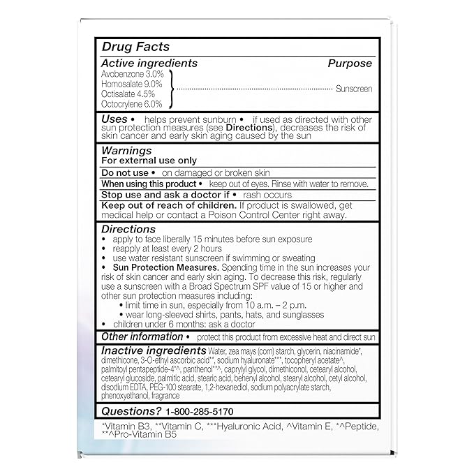 Olay Super Cream with Sunscreen SPF 30, Lightweight Face Moisturizer with Sun Protection, 5-in-1 Skin Care Benefits - Hydrating, Brightening, Firming - Niacinamide, Vitamin C, Collagen Peptide, 1.7 oz