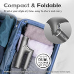 BEAUTURAL Hair Dryer, 1600W High-Speed Foldable Travel Blow Dryer, 110,000 RPM Brushless Motor Million Ionic for Fast Drying & Frizz Control, 3 Temps & 3 Speeds, Dual Voltage for Worldwide Use