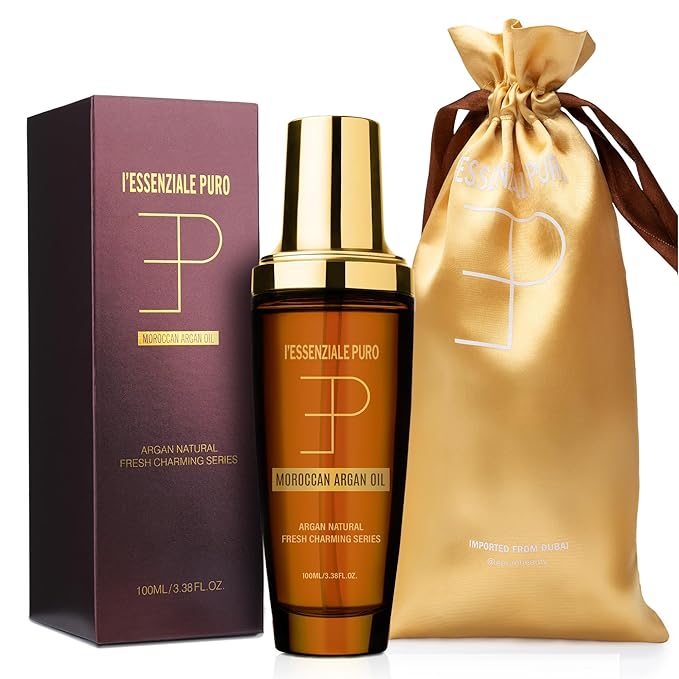 Dubai Premium Elixir - Moroccan Argan Oil for Hair & Skin - Lightweight Hair Oil for Dry Hair - Hydrating Body Serum - Boosts Shine, Smooths Frizz, Moisturizes Skin - 100 mL (3.38 Fl Oz)
