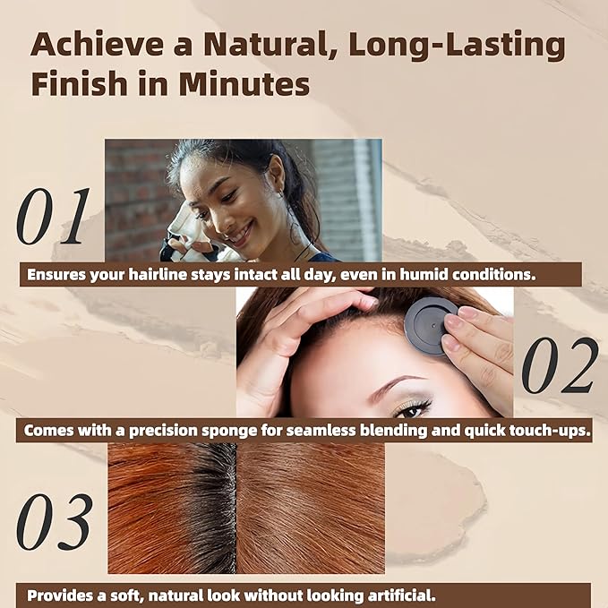 gowwim Root Touch Up, Hair Powder for Instantly Concealing Hair Loss, Receding Hairline & Beard, Eyebrow Powder, 0.14oz/4g