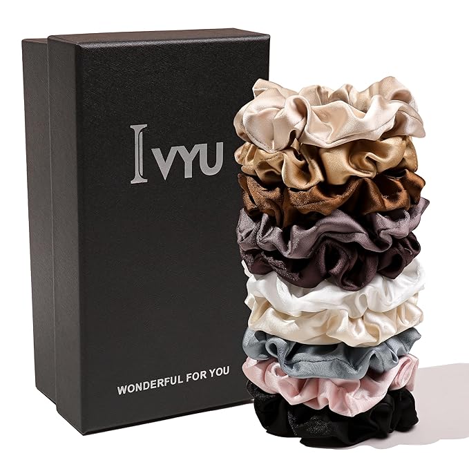 Hair Ties Small Scrunchies for Women's Hair Scrunchies Both for Thick Hair or Thin Hair Curl Hair No Crease Ponytail Holder No Hurt Your Hair