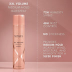 Nexxus Medium-Hold Hairspray XXL Volume for Sky-High Volume & 48H Frizz Control, with StyleProtect Technology 10 oz