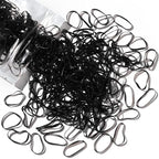 Teenitor Black Hair Elastics Ties, 300pcs Rubber Bands Hair Soft Elastic Bands