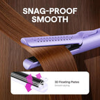 Wavytalk Airflow Styler Curling Iron, Cool Curl, 360° Cool Air Lock in Style for Lasting Curls, Reduces Damage, 2 in 1 Hair Straightener and Curler, 1.25 Inch, Anti-Scald for Short Long Hair, Purple