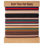 EasYoung Braided Mens Hair Ties For Men, For Buns Curly Thick Dense Hair Elastic Hair Ties For Guys, No damage No Crease Breakage, 9 Count (Pack of 1)