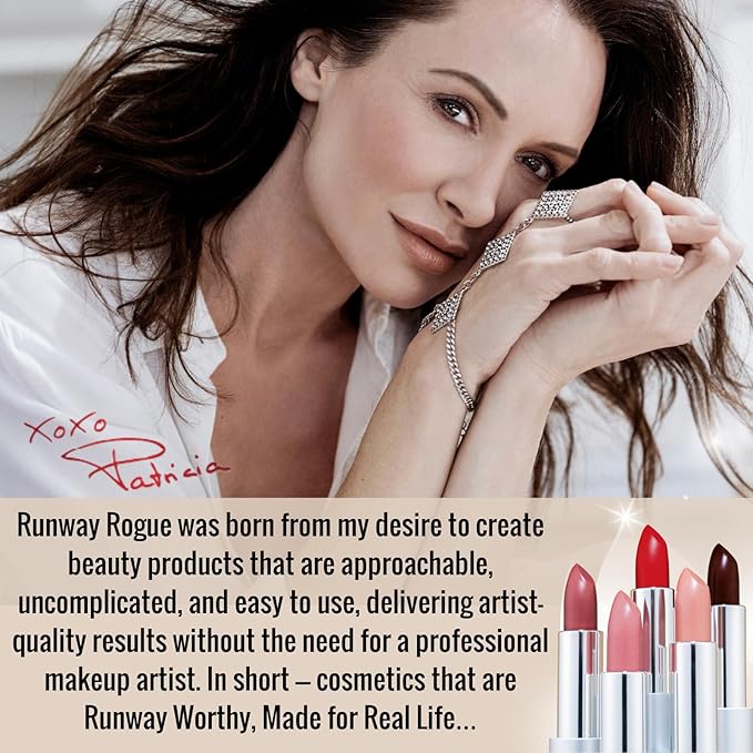 Runway Rogue 90s Vibe Lipstick Trio, Moisturizing Matte Lipstick Set, (‘Guest List’, ‘Booked Out’, ‘Front Row’)