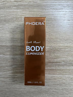 Body Shimmer Oil, Sparkle Pink Natural Glow Luminizer, Long Lasting Waterproof Moisturizing Liquid Illuminator Highlighter Makeup for a Sun-Kissed Glow, Brush Include, 1oz, Fair