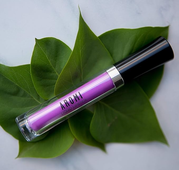 Aromi Matte Liquid Lipstick | Lilac Lip Color for Women, Long-lasting, Bright Purple Pink Shade, Vegan (Pink Periwinkle)