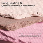 Color Nymph 3 Colors Contour Blush Highlighter Makeup Palette, Travel Size Make up Kit, Blush & Highlighter & Contour Powder Palette, Includes Brush and Mirror, Stacked Makeup Design （Pink）