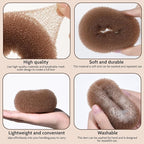 TsMADDTs Dount Bun Maker, 3PCS Light Brown Hair Bun Maker with 20PCS Bobby Pins for Ballet, Dance