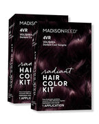 Madison Reed Radiant Hair Color Kit | 4VR Darkest Cool Sangria (Volterra Amethyst) for 100% Gray Hair Coverage | Salon Quality Permanent Hair Dye | PPD-Free & Ammonia-Free | (Packaging Varies) 2 Pack