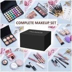 Makeup Set for Women Full Kit Includes, eyeshadow、 liquidfoundation,Loose powder,Eyebrow pencil,Lipstick Eye Pencil Makeup BrushesMakeup practice board 4-color lip gloss set