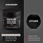 KUSCHELBAR - Pomade For Men | Pomade For Men Strong Hold | Natural Botanical Extracts | Shape and Control Your Beard or Mustache | Leave-In, Non-Greasy, Lightweight l 1,01 fl.oz