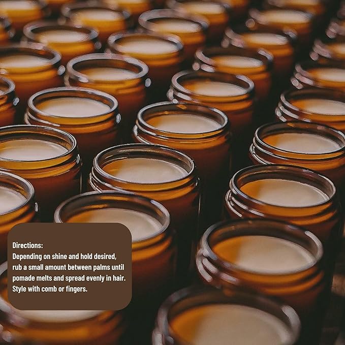 Johnny Slicks Water Based Pomade | Strong Hold, High Shine, All Organic Styling for Men | Promotes Healthy Hair Growth & Helps Hydrate Dry Skin (Rugged, 4 Ounce) US Made, Veteran Owned