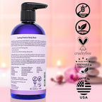 PURA D'OR 16 Oz Lasting Promise Body Wash – Calming Lavender Scent – Aloe Vera Based, Infused with Rosemary & Chamomile Oil – pH Balanced, Sulfate-Free, Hypoallergenic, Vegan – For Men & Women