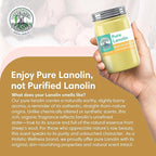 ProSeed Handmade Pure Lanolin Cream – Unrefined Balm for Dry Skin, Lips, Nursing & Baby Care – Gentle Moisturizer for Hands, Face & Pets – Petroleum-Free, 12oz Glass Jar