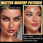 20 Pcs Gold Face Makeup Patches, Glitter Freckles Face Tattoo for Teenagers & Young Women, Sparkle Freckles Makeup Patches, Waterproof Face Glitter Freckles for for Christmas(Gold)