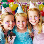 MEICOLY Purple Hair Glitter Kids Makeup,Halloween Sparkly Face Glitter,Mermaid Sequins Face Body Glitter,Chunky Glitter for Festival Rave Accessories Costume Outfits for Women,50ml