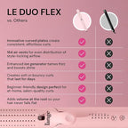 L'ANGE HAIR Le Duo Flex 360° Airflow Titanium Styler | Curling Iron with Adjustable Settings Creates Waves | Air Flow Styler Enhances Volume Locks | Dual Voltage Tool for All Hair Types (Blush)