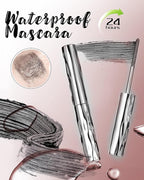 Iron Wand Mascara – Telescopic Tubing Mascara, Liquid Lash Extensions Effect, Waterproof & Long-Lasting, No Flaking, No Clumping, 3D Curling Wand for Bold, Defined Lashes (2 Black + Eyelash curler)