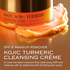 KOJIC ACID TURMERIC CLEANSING CREME| Balm to Oil Cleanser | Makeup Remover Cleansing Cream | No Eye Stinging | Helps Even Tone & Fade Hyperpigmentation w/Consistent Use 100ml,4pcs