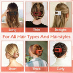 French Flat Hair Clips for Women 6pcs Hair Claw Clips for Thick or Thin Hair Matte Claw Clips for Girls Barrettes Non-Slip Strong Hold Hair Accessories for Women (Orange)