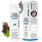 Titan Anti-Aging Mens Face Wash – For Men, Cleanse, Hydrate, Revitalize – Gentle Exfoliating Face Cleanser – Men, Skin Care – Herbal Extracts, Ceramides, Peptides, All Skin Types – Unscented