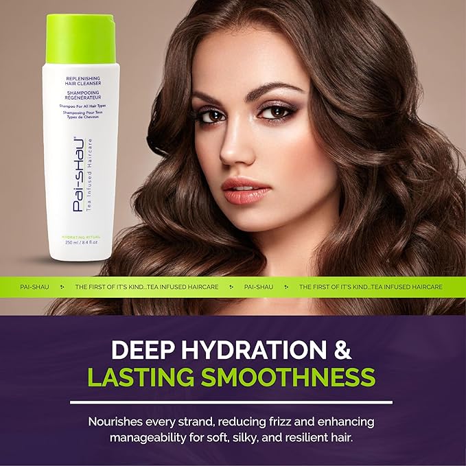 Pai-Shau Replenishing Cleanser and Conditioner Set - Hydrating Shampoo and Conditioner for All Hair Types - 2x250ml