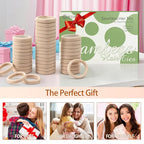 Bessrung 100 PCS Seamless Nylon Hair Ties, No Damage Elastics Hair Ties for Women Girls, Soft Stretchy Ponytail Holders for Thin Thick Hair, Snag-Free Hair Bands Christmas Gift(Beige Color)