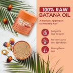 Raw Batana Oil for Hair Growth - 100% Pure, Organic 4oz Batana from Honduras for Thick and Strong Natural Hair - Dr. Sebi Unrefined Cold Pressed Cosmetic Scalp Mask Gifts for Women (1 Pack)