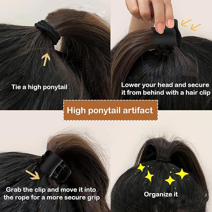 18 Pcs Small Hair Clips Set, Various Styles Butterfly & Flower Claw Clips for Thick & Thin Hair, Neutral