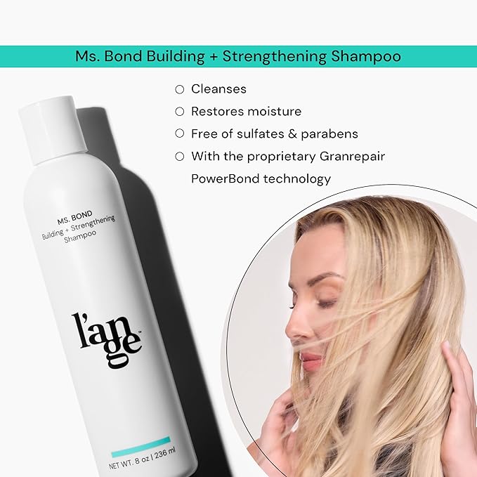 L'ANGE HAIR Ms. Bond Building + Strengthening Shampoo | Restores Hair Bonds | Intensive Treatment for Breakage Recovery | Smooth Finish | Moisturizing Formula | 8 fl oz Bottle