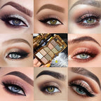 Glitter Eyeshadow Palette, 10 Colors Sparkle Shimmer & Matte Eye Shadow Highly Pigmented Waterproof Long Lasting Makeup Set (Color 6)