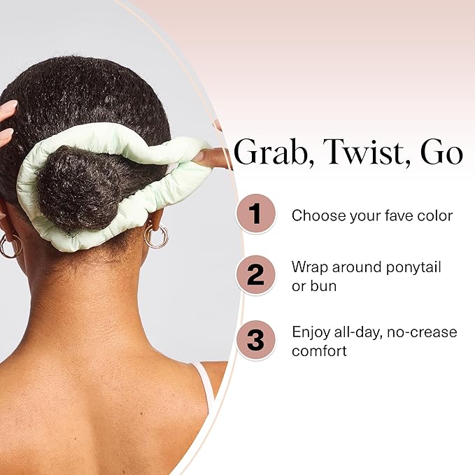 Kitsch Scrunchies for Women - No Crease Hair Ties No Damage | Soft Polyester Scrunchies for All Hair Types | Stylish & Comfortable, For Ponytails & Buns | Ideal Gifts for Women - Garden Bouquet, 3pcs