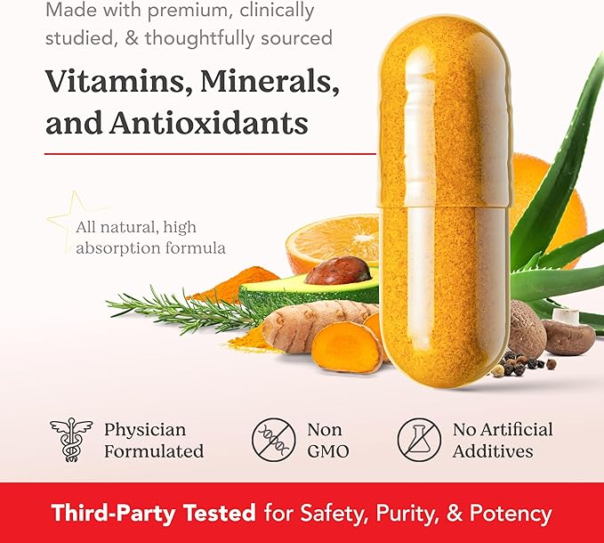 HAIRtamin Advanced Formula Hair Vitamins, Growth Supplement for Women & Men, Supports Stronger, Longer, Visibly Thicker Hair, With 5000 mcg Biotin, Vitamins & Antioxidants, 100% Vegan - 1 Month Supply