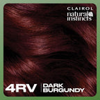 Clairol Natural Instincts Demi-Permanent Hair Dye, 4RV Dark Burgundy Hair Color, Pack of 3